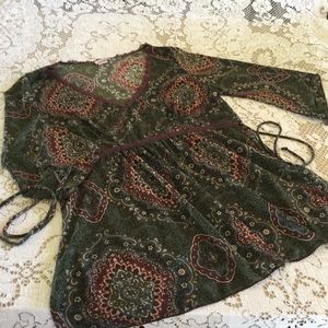 Julie’s Closet Maternity tie blouse